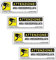 EVM 4 Cartelli Videosorveglianza Adesivi Area Videosorvegliata in PVC Morbido impermeabile piccoli (4-150x50 mm)
