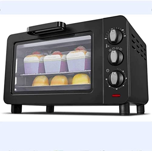 CAZARU Mini Four 15L, Four Grille-Pain de comptoir à Convection Four Grille-Pain numérique Multifonction en Acier Inoxydable