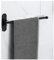 DOCHKA Porte-serviettes pivotant, en acier inoxydable, salle de bain, cuisine, porte-serviettes mural avec crochet intégré, porte-serviettes sans trou d'installation (couleur : noir, taille : 1 tige)