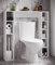 Holz Wandregal | Standregal | Überbau WC | Maße: H. 100 x B. 98 x T. 18 cm | 8 Fächer - Tinoli M