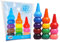 Kleinkinder Wachsmalstifte, 12 Farben Stapelbares Handflächengriff Wachsmalkreide, Finger Buntstifte Zeichnung, Wasserfest Farbstifte Zeichenstift, Geschenke Spielzeuge für Kinder üben Malerei
