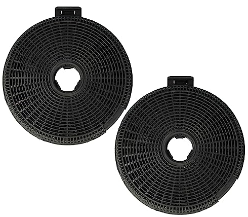 vhbw 2x filtro de carbón activado compatible con Teka DB 90, DBB 60 SS, DBB 90 SS, DBB70 SS, DBE 60, DC 60, DC 90, DE 60.2 campanas cocina - 20 cm