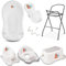 Baby Badewanne mit Gestell 7 Set TÜV Rheinland geprüft - Babybadewanne + Baby Badewannensitz + Ständer + Abfluss + Töpfchen + Hocker + WC Sitz Kinder