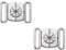 2 pezzi Bikini Fastene Metallo Bikini Chiusura argento Bikini Bra Chiusura Biancheria Intima Fibbia