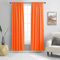 DONREN 2Panels Vibrant Orange Blackout Thermal Insulated Curtains for Bedroom,Hallowmas Pumpkin Orange Curtains 80 Inch Length for Closet Door Doorway Curtain Panels,52 Wide x 80 Long