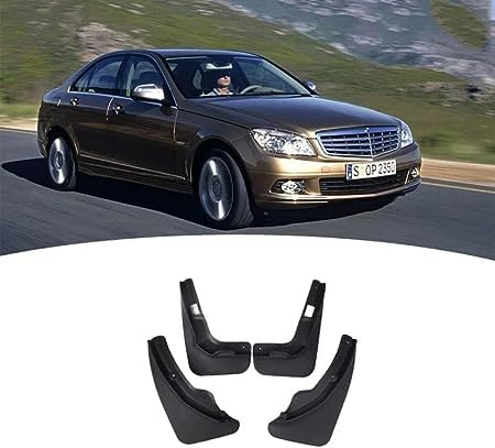4 StüCk Auto SchmutzfäNger Für Mercedes Benz C-Class W204/2007-2011, KotflüGel Schmutzfr Vorne Hinten Spritzschutz Dustproof Kratzfest Korrosions