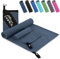 Serviette Microfibre Lot de 2 (160x80cm + 80x40cm), Compactes et à Séchage Rapide - Parfaite pour Le Sport et Le Fitness (Bleu Marine)
