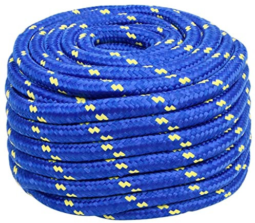 vidaXL Cuerda trenzada para barco, resistente a los rayos UV, resistente a la abrasión, 20 mm, 100 m, polipropileno