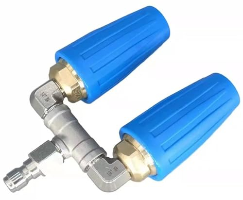 High Pressure Washer Tip Rotating Dual Tips 1/4 4000PSI Replacement Turbo Nozzle Aluminium Alloy Rust Resistant Pressure Washer Accessories for Home Garden