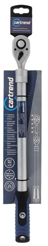 cartrend Cricchetto reversibile telescopico con azionamento da 1/2/12,7 mm, argento