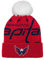 NHL Wintermütze mit Umschlag und Bommel, Washington Capitals, rot, Big Face Logo, (Jugend)