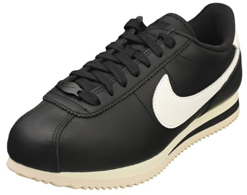 Nike Cortez 23 Premium Leather, Sneaker Donna, Black Sail Alabaster, 36 EU