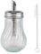 EclipseGuard Sucrier en verre - 200 ml - Distributeur de sucre - En acier inoxydable brossé - Pour sucre blanc et marron - Pour restaurant et café - Ustensiles de cuisine avec brosse de nettoyage