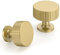 9BUILD 10 Pack Brushed Gold Drawer Knobs Zinc Alloy Cabinet Knobs Cupboard Knobs Kitchen Door Knobs Dresser Knobs Single Hole Wardrobe Knobs EU0054
