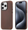 maogoam for iPhone 15 Pro Max Case Leather, Genuine Crazy Horse Leather Case for iPhone 15 Pro Max,Compatible with MagSafe, Indiana-Jones Style, Dark Brown