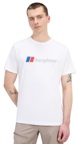 Berghaus Herren Front & Back T-Shirt | 100% Baumwolle T-Shirt, Pure White, M