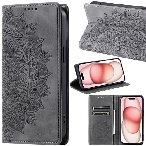 BaiFu Wallet Case Compatible With iPhone 9, Magnetic Closure, Card Slot Cover for iPhone 9,Totem-06