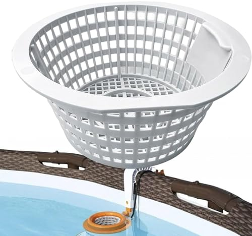 Ruwshuuk Outdoor Pool Skimmer Korb | Schwimmbad Skimmer Werkzeug | UV-beständiges Harz Schwimmbad Skimmer Eimer Hohe Kapazität für Teichfilter