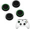 DLseego Capuchons de Poignée de Pouce pour PS4 PS5 Xbox Contrôleur,Silicone 4PCS Thumbstick Grips Points Clouté Design Joystick Controller Pouce Poignée Capuchon Covers,Vert+Gris