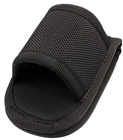 Nylon-gewebtes PU-Leder-Taschenlampen-Holster, robuster Gürtel, offene Oberseite, D-Zellen, kompakter Lichthalter, D-Zellen-Taschenlampe