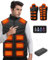 Mimo Style Heated Gilet, Lightweight Heated Gilet for Men, Heated Vest with 20000mAh Battery Pack Included, Electric Heated Jackets for Home Outddors Hiking Hunting(Black M)