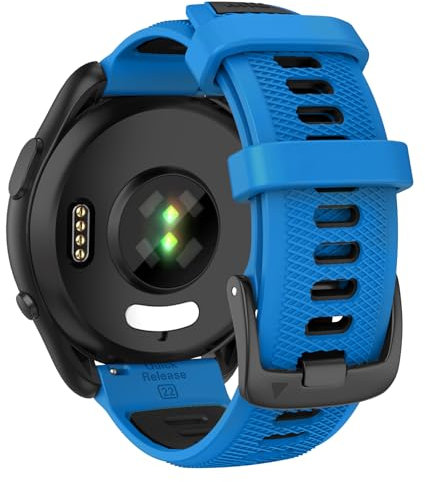 OVERSTEP Kompatibel für Forerunner 265 Armband, 22mm Ersatzarmband aus weichem Silikon für Garmin Venu 2/Vivoactive 4/Forerunner 255/Huawei Watch GT2/Ticwatch Pro S2/E2