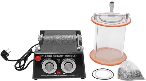 Poliermaschine FüR Schmuck Poliertrommel KugelmüHle Rotary Jewelry Tumbler Polierer Maschine Trowalisiermaschine Polieren Polisher Rotationspolierer Schmuckpolier Dreh Finisher 5Geschwindigkeiten 5Kg