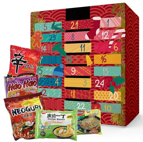 NASCHMASCHINE | Adventskalender 2024 | 24 Sorten Instant Nudeln, Instant Ramen | Adventskalender Nudeln | Adventskalender Ramen | Adventskalender Asiatisch