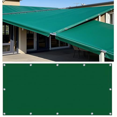 DGSFES Toldo Vela de Sombra Rectangular 1mx1m Impermeable, Protección UV 95%,180GSM Tela Oxford para Terraza, Jardín, Patio y Balcón, con Ojales y Cuerdas de Fijación