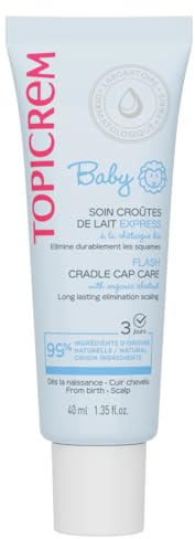 Topicrem - Baby, Pflege Milchkrusten Express – entfernt Milchkrusten, beruhigt und Relipide – weiches Baby-Shampoo, angereichert mit Präbiotika – ohne Parfüm – hergestellt in Frankreich – 40 ml