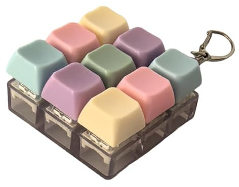 Luwecf Fidget Keyboard Click Toy for Office And Home Use, Mechanical Key Button for All Ages , 9 key