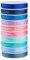 FASHEWELRY Cordon tressé en polyester pour perles et nœuds chinois - 10 couleurs - 0,8 mm - Pour couture, macramé, bracelet, collier, fabrication de bijoux - Bleu et rose
