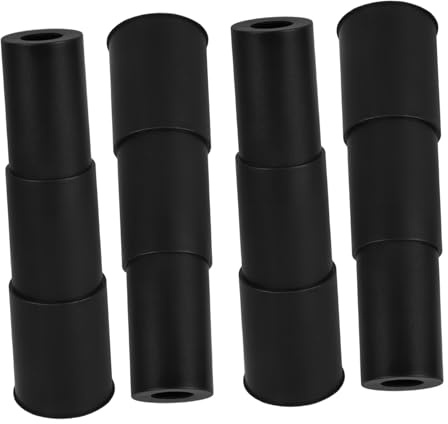 DIYEAH Staubschutz für Gasdruckfedern von Bürostühlen, 4 Stück-Pack, 10cm | Kunststoff, Drei Stück Design, Antirutsch, Schützt vor Schmutz und Ablagerungen, Einfache Montage