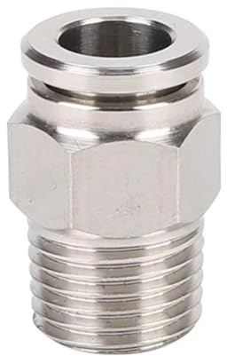 Raccord pneumatique BSP/NPT 1/8-3/4, 304 en acier inoxydable à libération rapide Coude et mamelon (PC BSPT, 12-06 (12 mm-3l4))