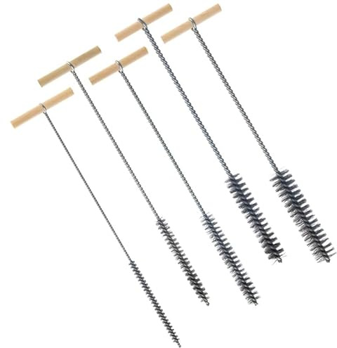 Sefdrert Drill Hole Brush Set 8/12/16/20/25mm Cleaning Brush Set Kit Stainless Steel Hole Brushes Cleaning Brush for Hammer Drills