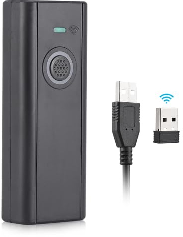 Garosa Mini-Barcode-Scanner, 2,4 G, Kabelloses Tragbares Lesegerät, 1D-2D-Barcode-Scanner, Unterstützt Papier- und Bildschirmcodes für die Bestandsverwaltung Im Einzelhandel