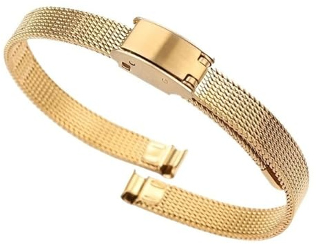 6 mm, 8 mm, 10 mm, 12 mm kleines Uhrenarmband, geflochtenes Metallarmband, Damenuhrarmband