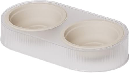 Cat Food and Water Bowl Set - Double 2 in 1 Pet Feeder | Non Slip Cat Feeding Bowls with Stable Base for Kittens, Puppies, Dogs, Cats, and Small Pets at Home or Travel