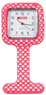 GiMa ns885hearts Uhr für Krankenschwestern, quadratisch, Motiv Herzen