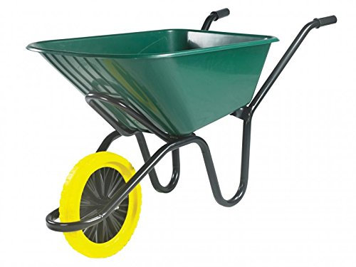 Walsall Wheelbarrow, Polypropylene (PP), Green, Pneumatic Wheel