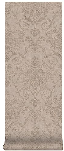 Superfresco Easy - Vliestapete Versailles - Taupe - 10m x 52cm | Tapeten Wohnzimmer, Wandverkleidung | Einfach anzubringen und zu EntfernenTaupe 1005 x 52