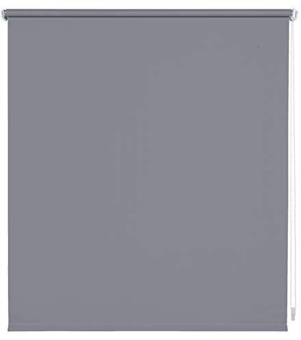 Verdunklungsrollo Fensterrollo mit Bohren lichtundurchlässig Blickdicht B120x H180 cm Stoff Dunkelgrau, Sonnenschutz Rollo für Fenster Seitenzugrollo Kettenzugrollo Verdunkelungsrollo