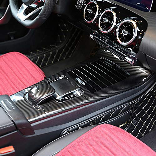 DIYUCAR Cadre de protection en ABS de style fibre de carbone pour console centrale de voiture Benz Classe A W177 2019 Accessoires