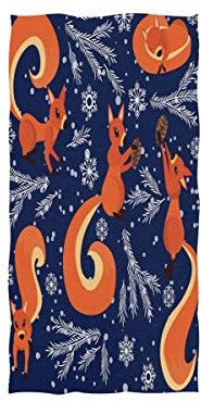 MNSRUU Handtuch mit Schneeflocken, Weihnachtsmotiv, 76 x 38 cm