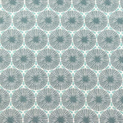 MAGAM-Stoffe Prag Pusteblume Baumwollstoff Oeko-Tex Meterware 50cm (Mint - Wunschzuschnitt ab 50cm)