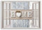 Feeby - Wandbilder Wohnzimmer 60x40 cm, Deko Paneel Bilder, Bilder für Schlafzimmer, Echter Gemalter Effekt, Moderne Wanddeko, Gemälde - Fensterblick, Wort Home - Grau