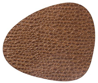 LindDNA Tischset Curve aus recyceltem Lace Leder in der Farbe Brown mit Einer Größe von 37x44cm, 98879