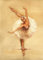 Bild auf gerollter Leinwand, Ballerina I Gold Caroline, vertikaler Kunstdruck, Beige / Weiß / Rosa / Ballerina / Tänzerin / Tänzerin / Kunstdruck