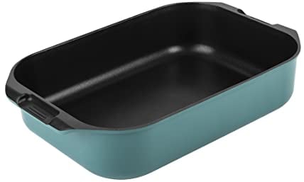 Nadiya x Prestige Cast Aluminium Roaster 39 x 25cm - Large Induction Roasting Tin, PFOA Free & Dishwasher Safe,Blue/Black