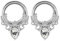 Beydodo Tunnel 14MM Edelstahl, Ohr Tunnel Plug Silber mit Filigran Zirkonia Piercing Ohr Expander 2PCS